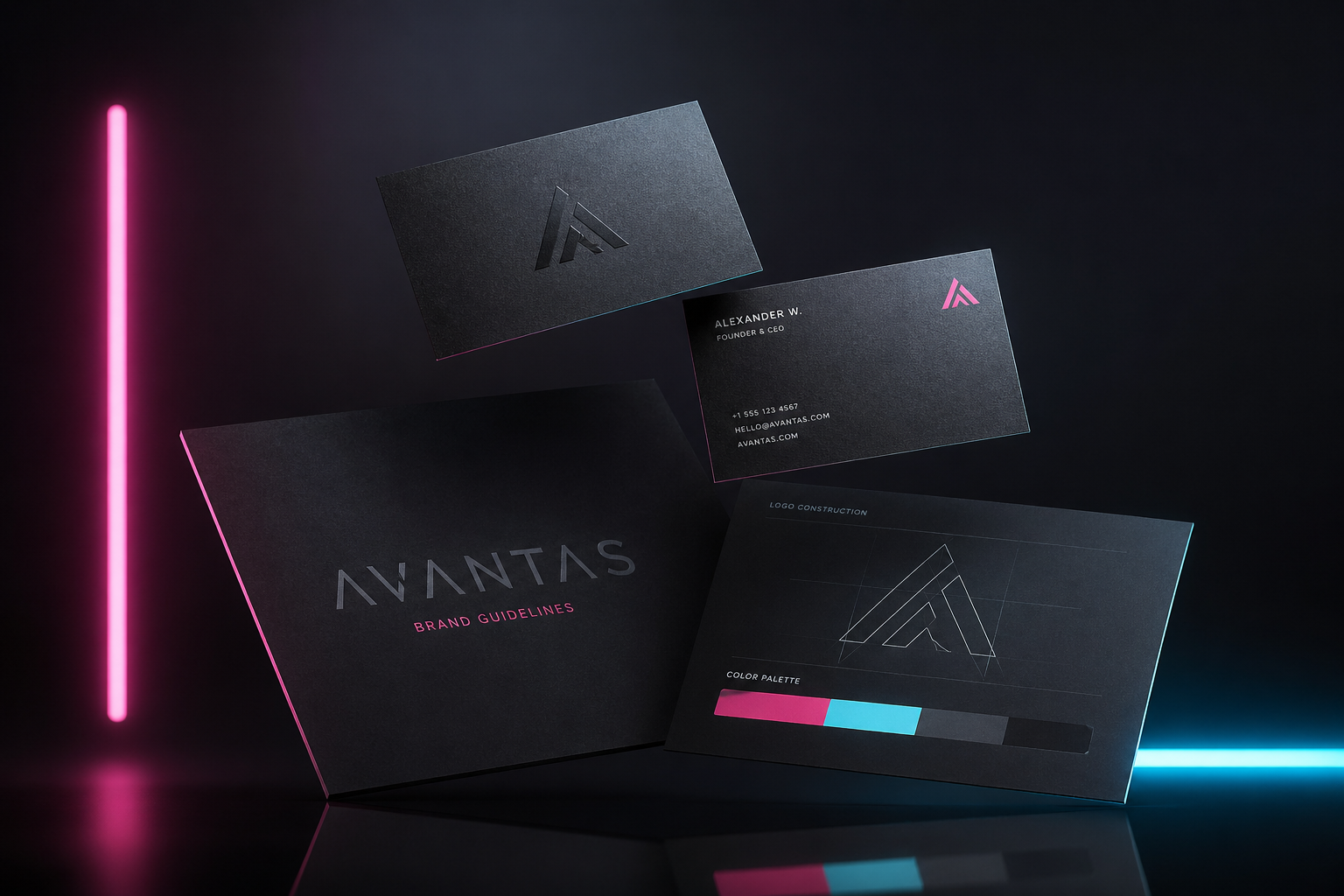 Visualización de Identidad Visual y Manual de Marca Aknogix